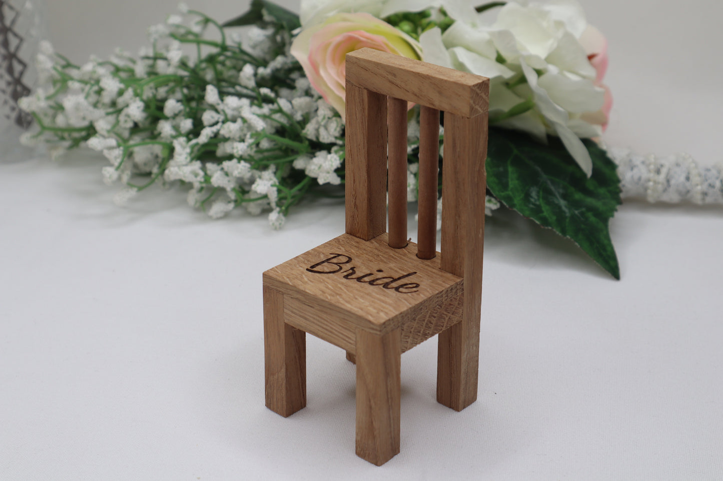 Chestnut handmade mini chair name place