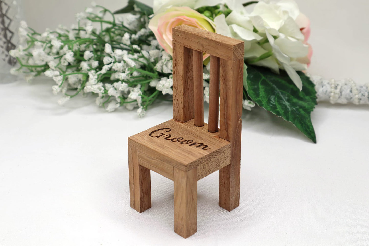 Chestnut handmade mini chair name place